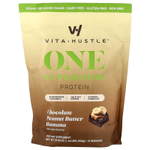VitaHustle, One Superfood Protein, протеин из суперфудов, шоколад и арахисовая паста с бананом, 654 г (1,44 фунта)