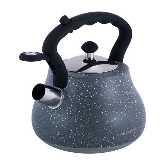 Чайник 2,7 л. из нержавеющей стали со свистком Kamille KM-1091 с мраморным покрытием