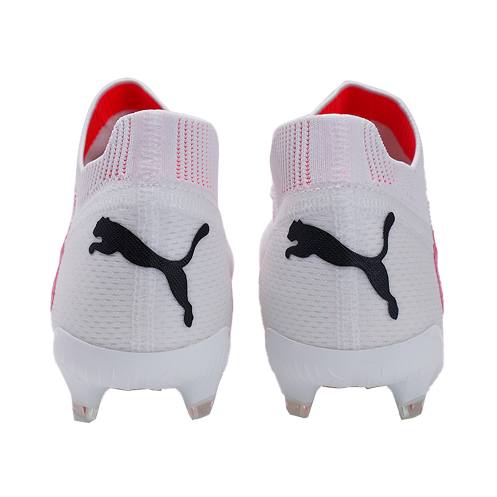 PUMA Future Ultimate round head lace-up AG (rubber short nails) FG (rubber long nails) non-slip wear-resistant football shoes for men and women the same style white and red