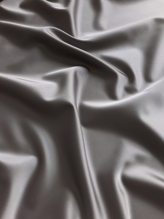 Атлас, серый светлый, плотный, глянцевый ROZETTA