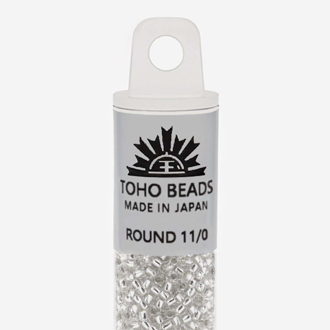 Японский бисер TOHO Round 11/0 (№PF21), с внутренним серебрением, прозрачный