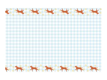 Скатерть в клетку "Лошадки" 1 шт. (180 х 120 см)