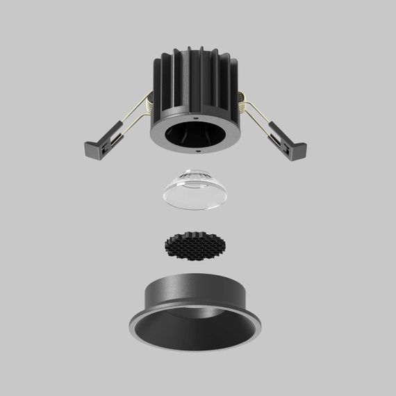 Встраиваемый светильник Maytoni Technical Downlight Round DL058-7W2.7K-B