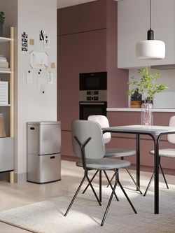 Стул Ror, Y, велюр, черный/серо-голубой/розовый