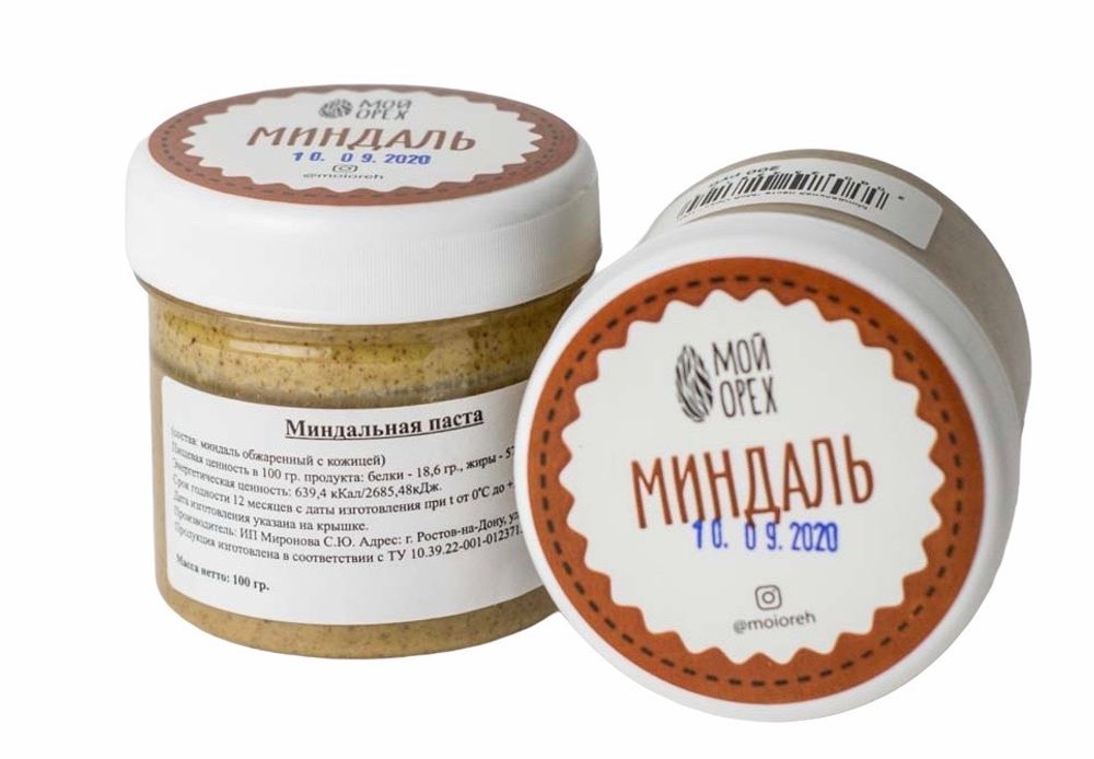 Миндальная паста &quot;Мой Орех&quot; 100г