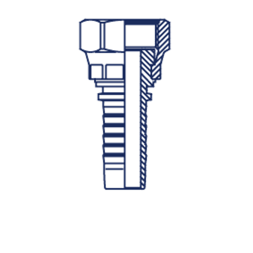 Фитинг DN 12 ORFS (Г) 20x1.5 (накидная гайка)