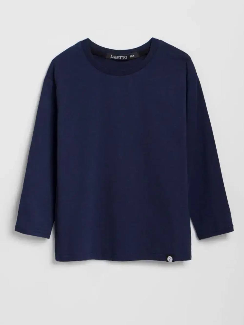 Синий лонгслив оверсайз для мальчика