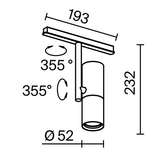 Трековый светильник Technical TR005-4-12W-DS-B