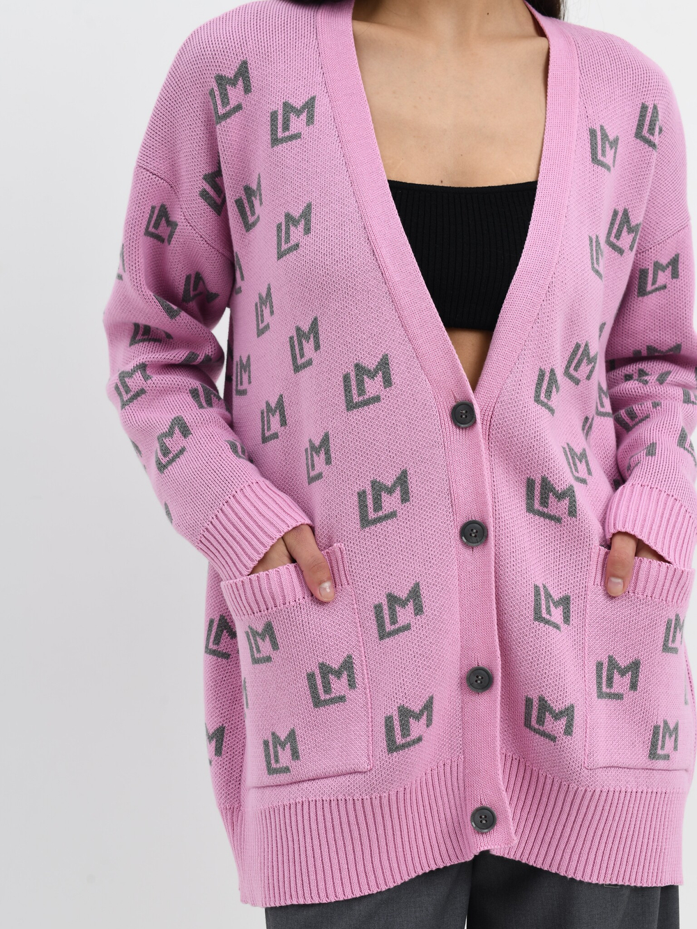 Кардиган вязаный с лого ML