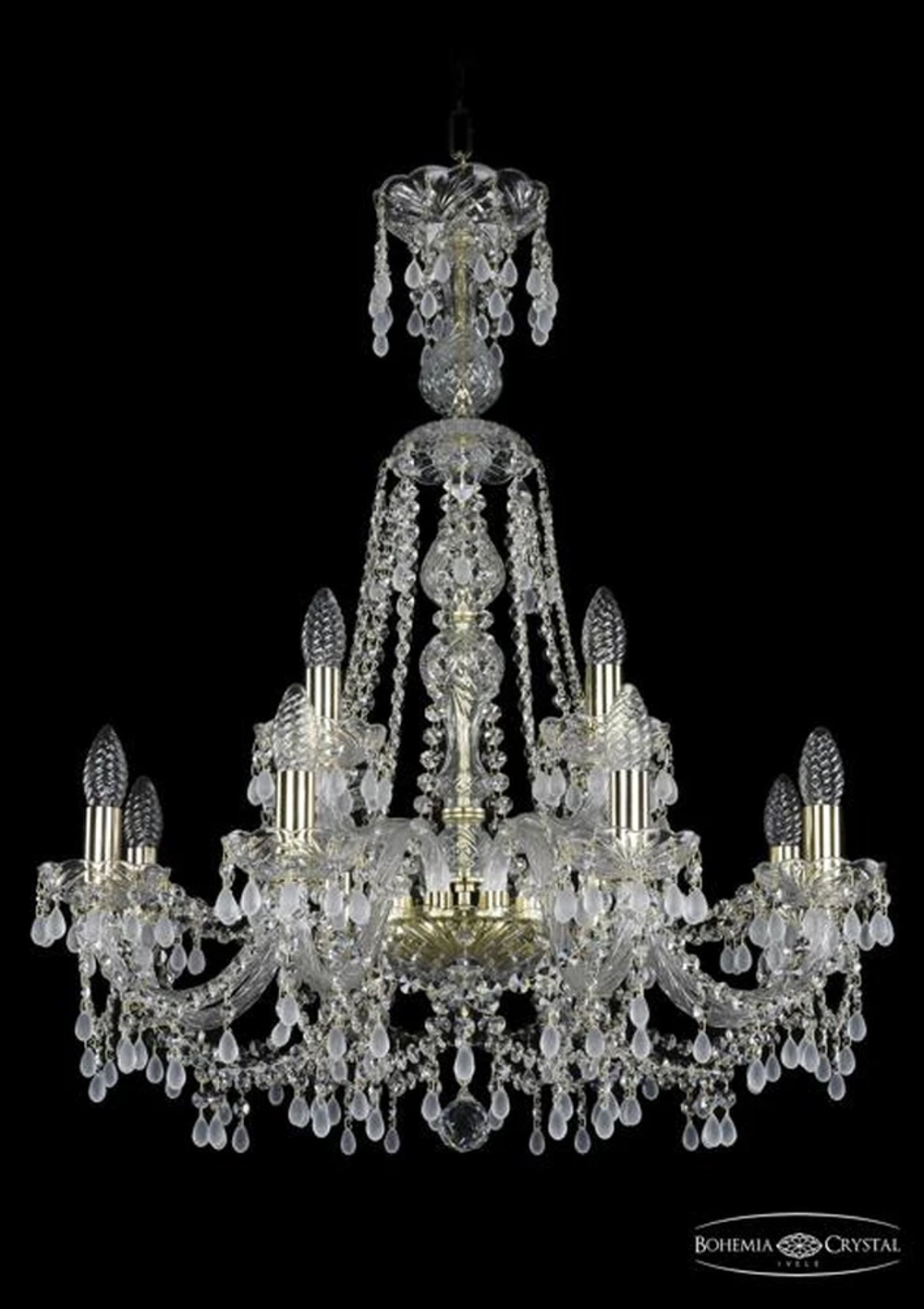 Подвесная люстра Bohemia Ivele 1410/8+4/240/XL-80/G/V0300