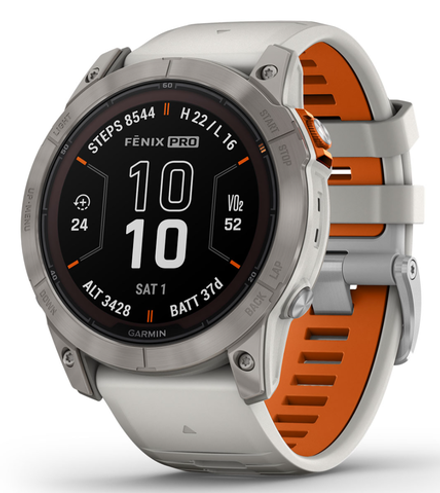 Умные часы Garmin Fenix 7X Pro Sapphire Solar Orange Band