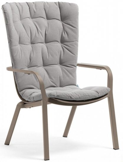 Лаунж кресло Folio пластиковое светло-серое (тортора) Nardi Италия