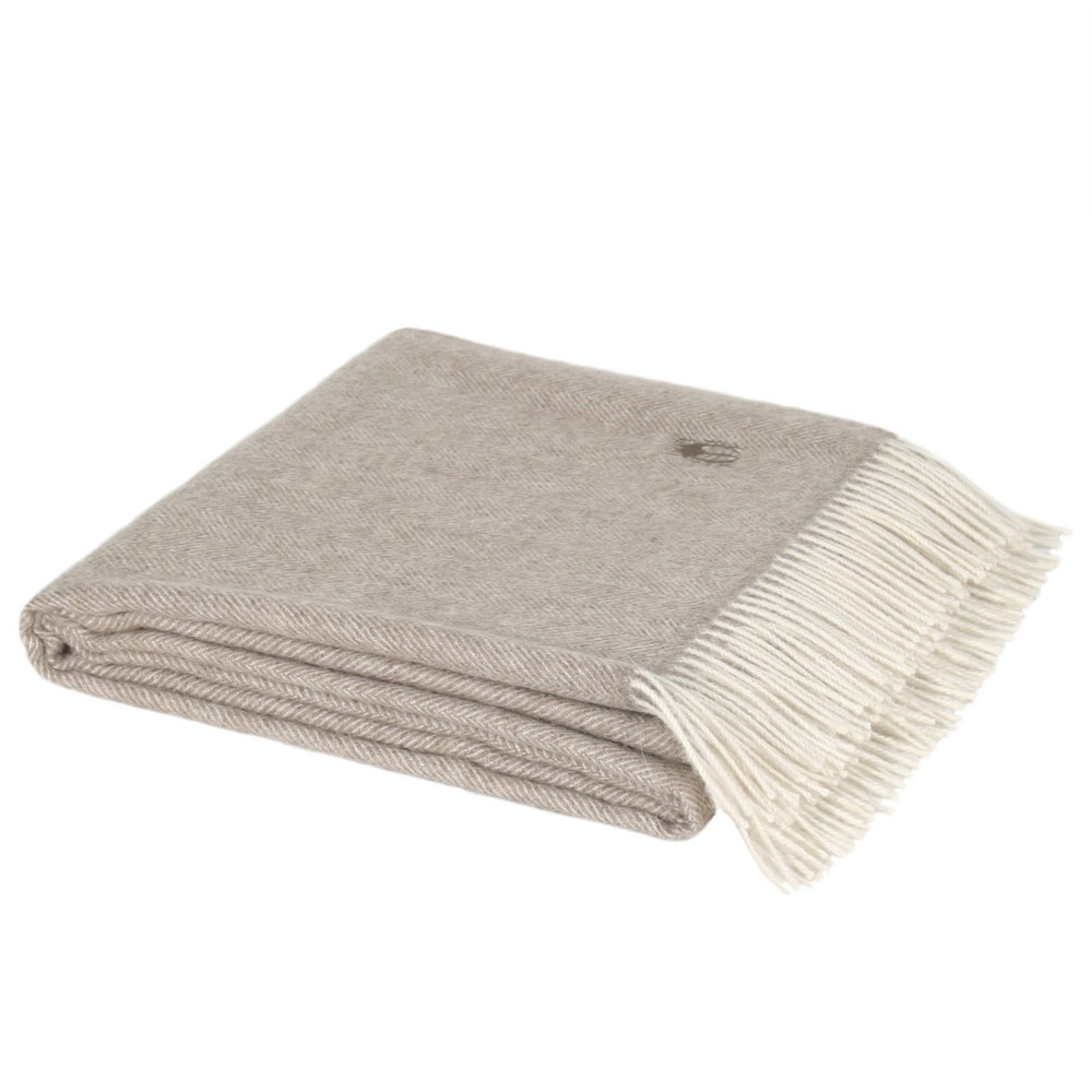 Плед шерстяной 130x200 Zoeppritz No choice бежевый Германия