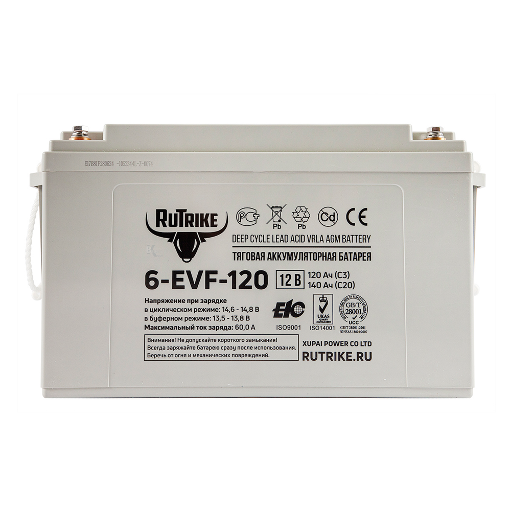 Аккумулятор RuTrike 6-EVF-120 (AGM)