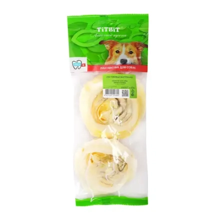 Лакомство для собак TiTBiT Ухо говяжье внутреннее, 81г