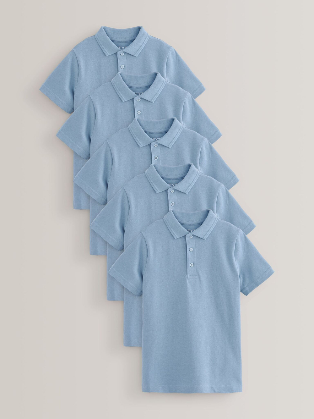 Поло школьное для мальчика Next 996-493, 5 шт., Голубой