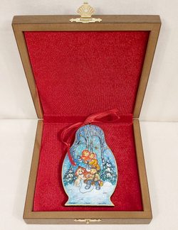 Сувенир "Матрешка" с росписью Палех в подарочном футляре