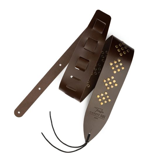 Ремень для гитары, кожаный, широкий, коричневый, 1221 1221-75-2-BRN