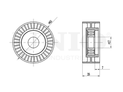 Ролик натяжной приводного ремня UNIO TNS-10114