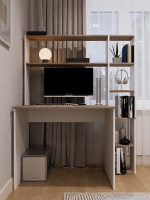 Стол компьютерный, стол письменный, белый дуб,120*60