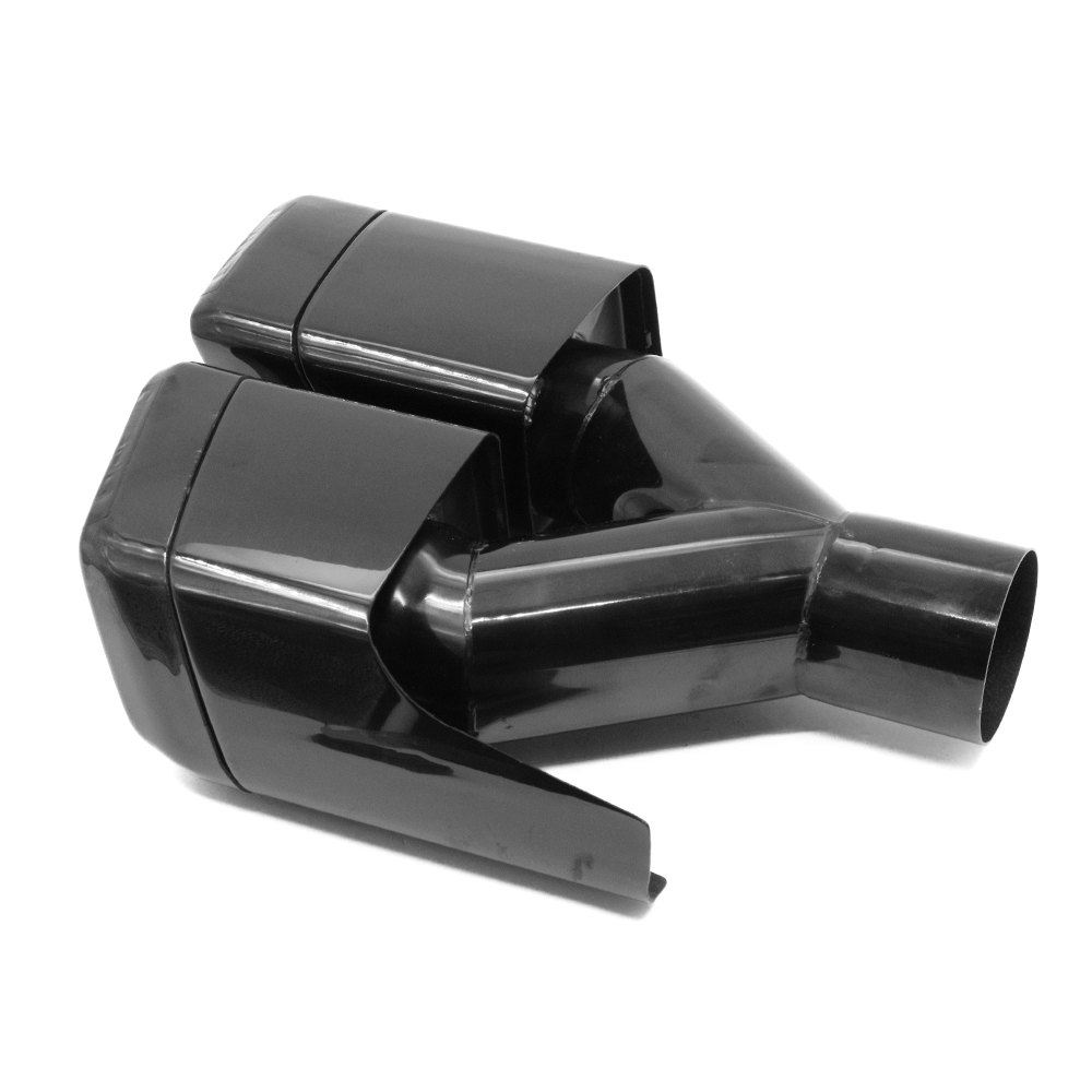 Насадка на глушитель AFM2-63-255х100-300R ЧЕРНАЯ квадрат Benz W212 E63