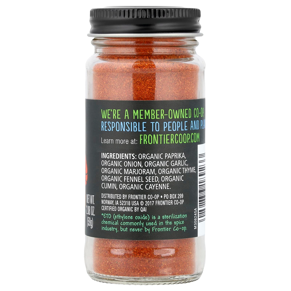 Frontier Co-op, Органическая приправа каджун, 59 г (2,08 унции)