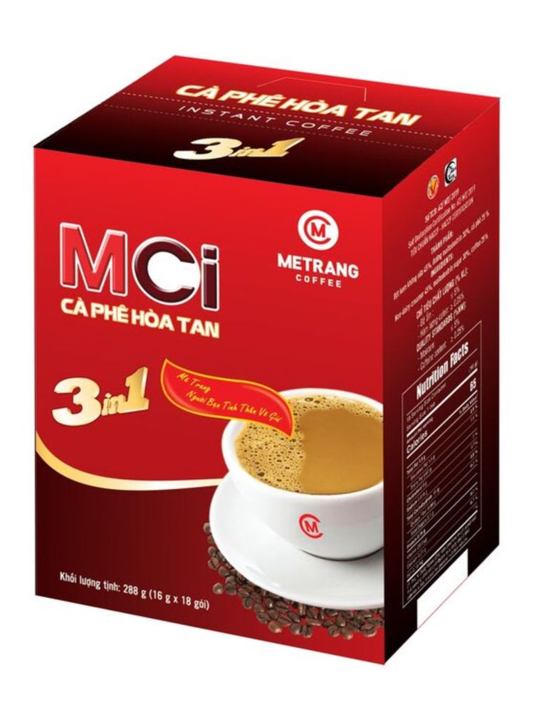 Растворимый кофе Me Trang MCI 3 в 1, в пакетиках 18 шт, 2 шт