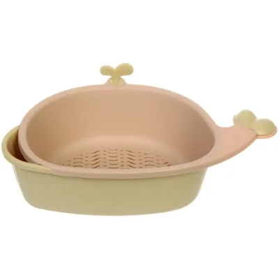 Дуршлаг пластиковый «SEGRETO» Кит 33*21,5*12см оливковый