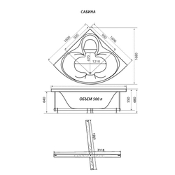 Акриловая ванна Triton (Тритон) Сабина 160х160