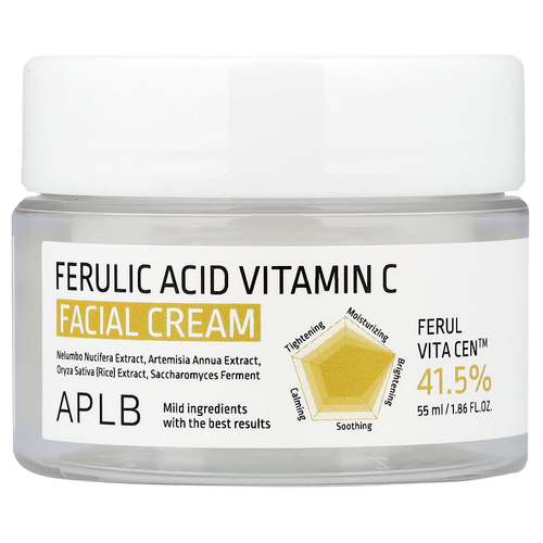 APLB, Крем для лица с феруловой кислотой и витамином C, 55 мл (1,86 жидк. Унции)