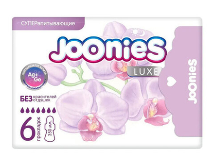 Гигиенические женские прокладки Joonies Luxe Night 6 шт