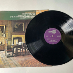 Винтажная виниловая пластинка LP Schumann Шуман, L'Orchestre De La Suisse Romande, Ernest Ansermet, Symphony No. 2, Manfred Overture (Англия 1974)