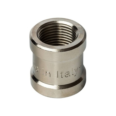 Муфта STOUT SFT 0006 - 3/8" (для стальных труб, латунь никелированная)