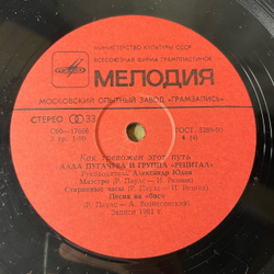 Винтажная виниловая пластинка LP Алла Пугачева И Группа Рецитал, Как Тревожен Этот Путь (СССР 1982) Альбомный Ковенрт