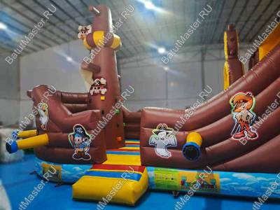 Надувной батут-горка "Фрегат", 9х4