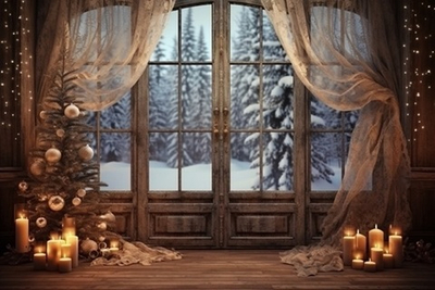 ОКНО зима №5 фон неопреновый