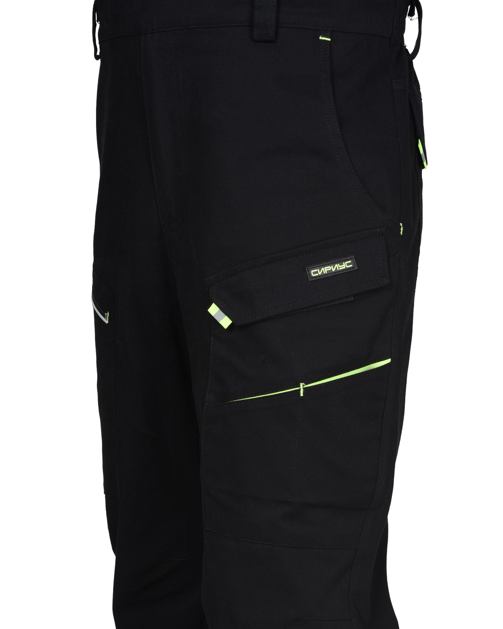 Полукомбинезон СИРИУС-ДЕКСТЕР черный с лимонной отделкой, тк. стрейч с ВО