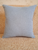 Декоративный гобеленовый чехол для интерьерной подушки Снеговик 38*38