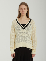 Женский Свитер Open-knit V-neck