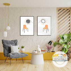 Набор из двух арт-постеров "Психотерапия"