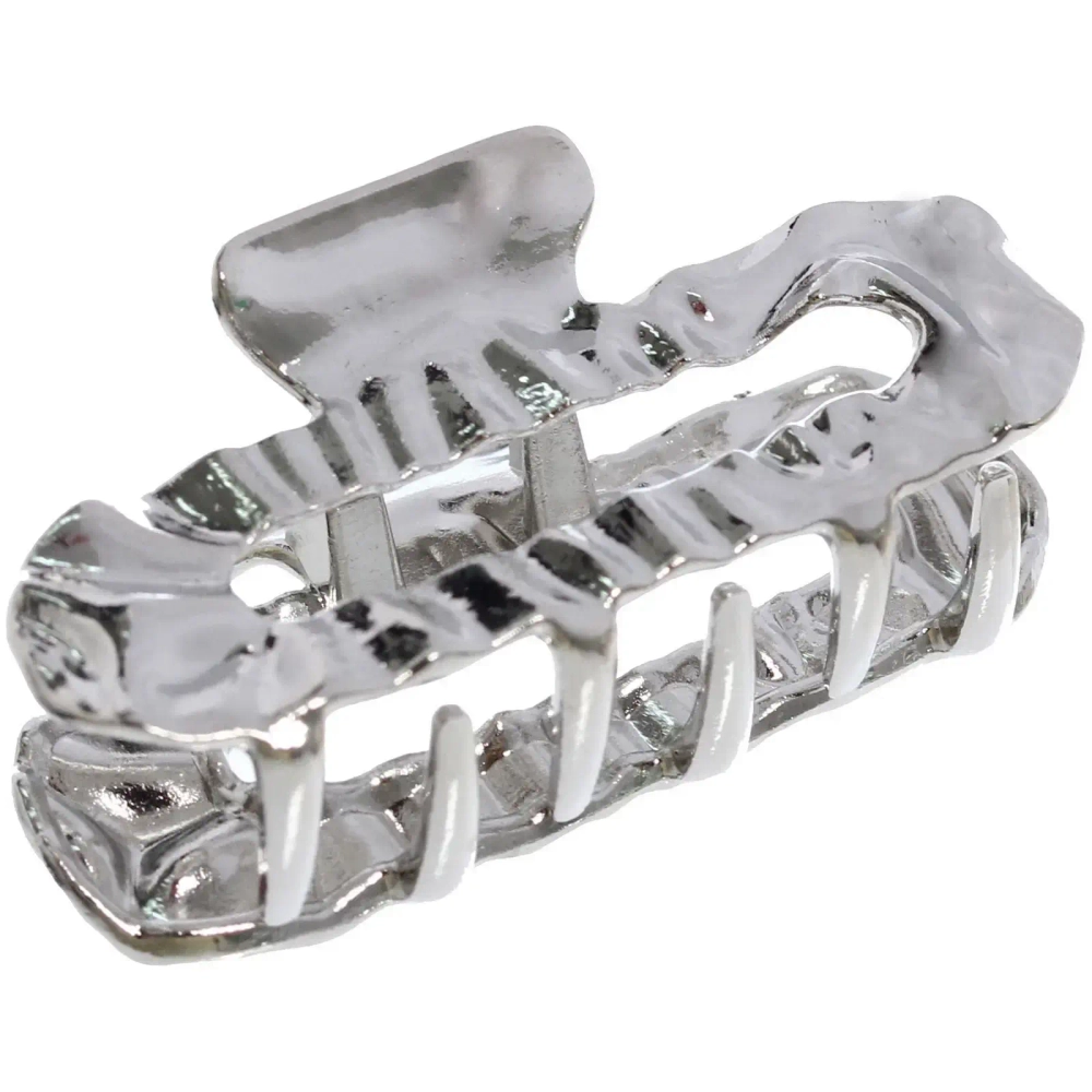 Заколка-краб для волос «AKS - DesignPRO», овал, цвет золото и хром, 5*2,3см