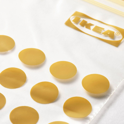 IKEA ISTAD  (ИКЕА ИСТАД)  -  Пакет Ziplock, рисунок/черно-желтый, 1/0,4 л