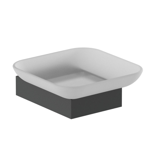 Мыльница стекло/нерж. сталь CORINTO 16925.N чёрный