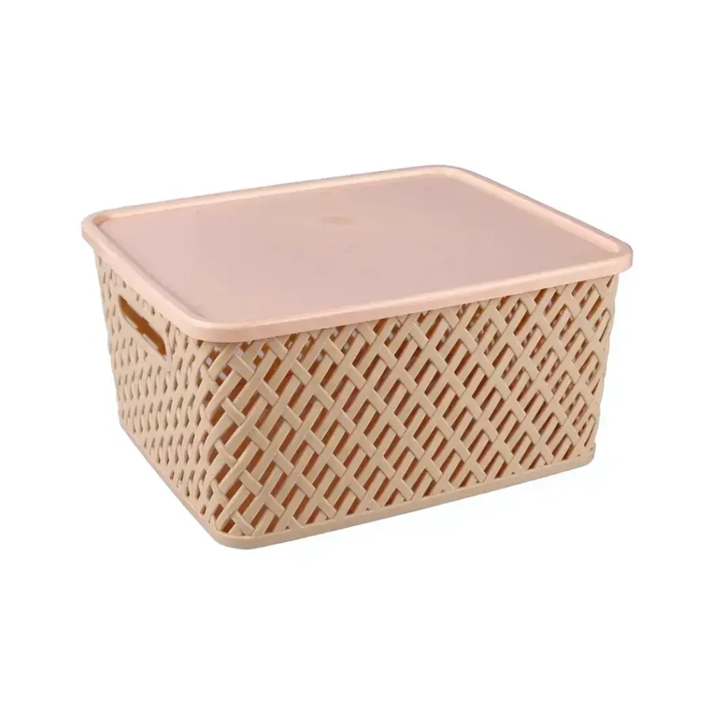 Корзина Плетенка (350х175) с крыш. беж.