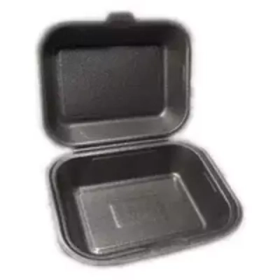 Ланч-бокс б/секции черный 100шт (эконом)