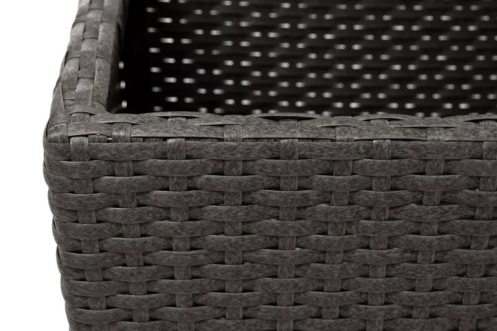 "Капучино" кашпо для цветов плетеное из искусственного ротанга, цвет графит