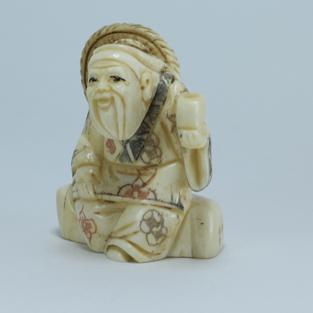 Эксклюзивная нэцкэ Дзюродзин с чашей