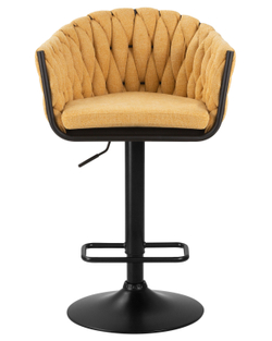 Набор 2 шт Стул барный DOBRIN LEON, жёлтая ткань (LAR 275-8)