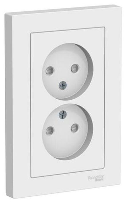 Розетка двойная AtlasDesign без заземл. со шторками16А в сборе лотос SE ATN001322