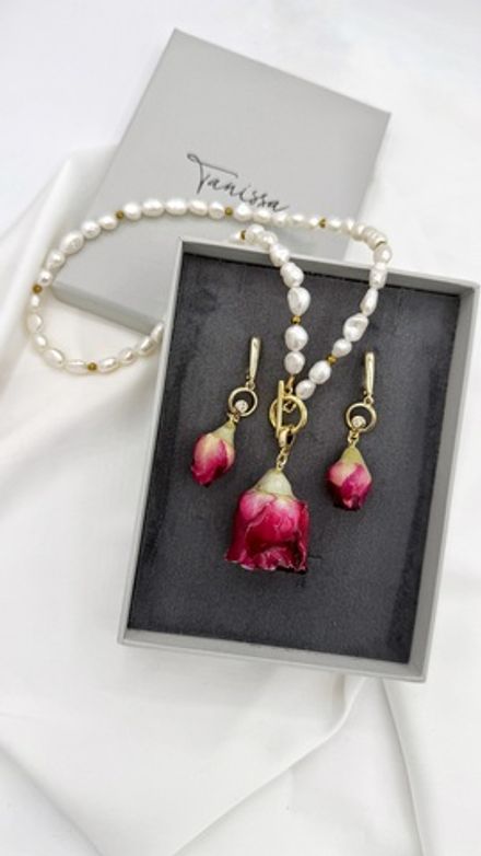 Комплект: колье и серьги ROSES